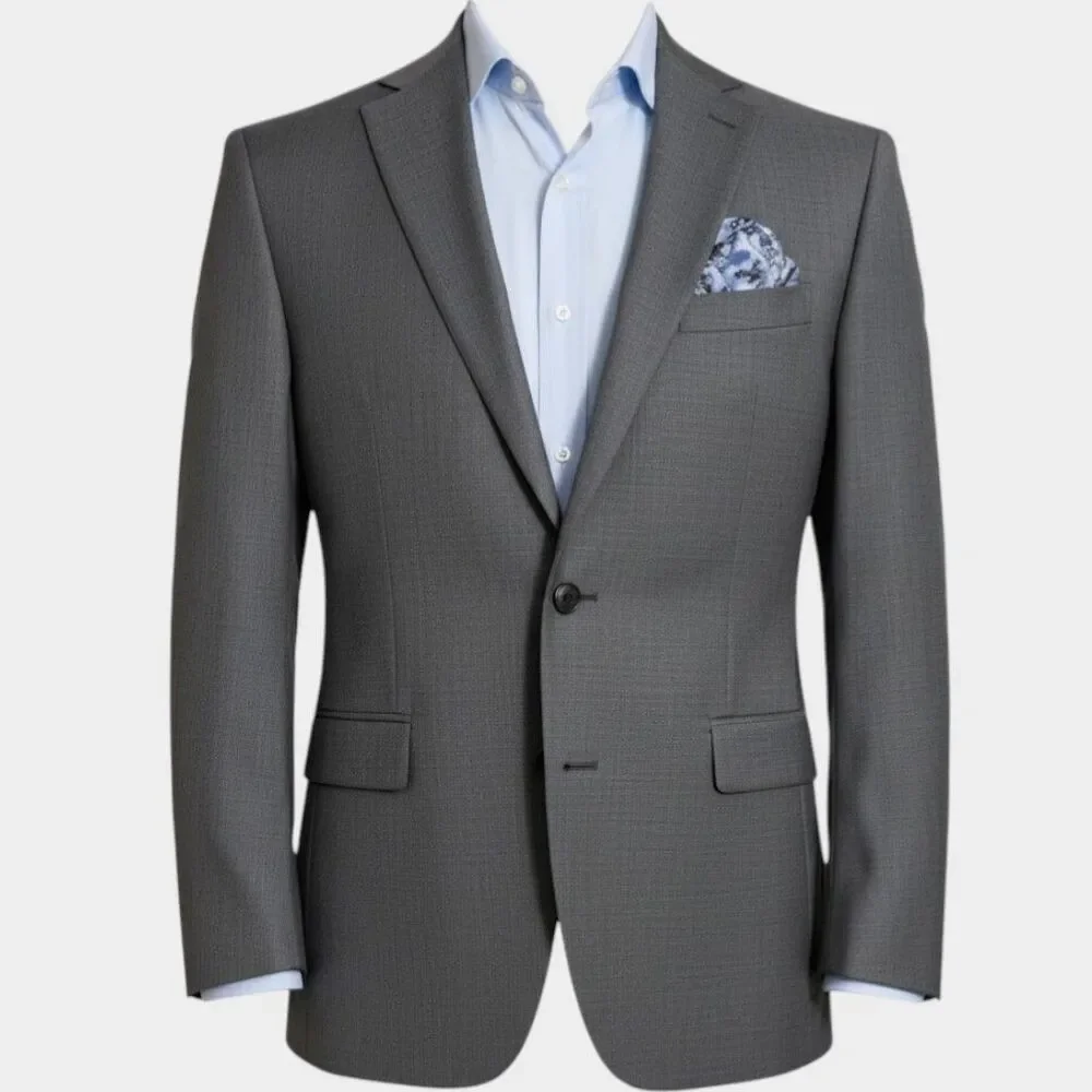 NEW JOSEPH ABBOUD Men's Blazer Sport Coat Two Button Suit Jacket 56R Gray Wool